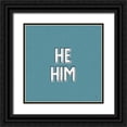thumbnail image 1 of York, Leah 26x26 Black Ornate Wood Framed with Double Matting Museum Art Print Titled - Pronoun II, 1 of 4