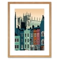 thumbnail image 1 of York Minster and Shambles Street Cityscape Artwork Framed Wall Art Print 9X7 Inch, 1 of 5