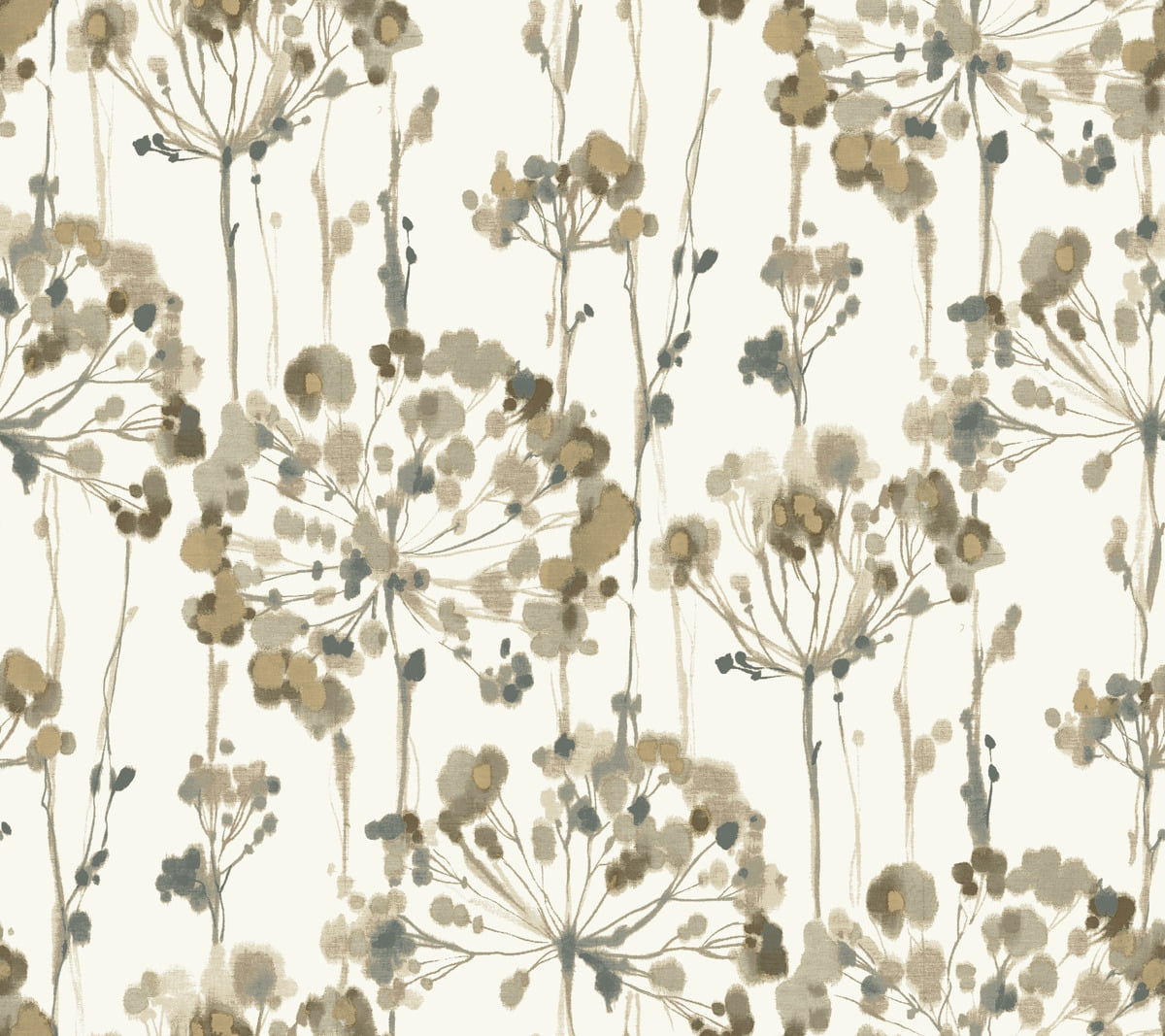 Neutral Floral Watercolor Peel and Stick Wallpaper