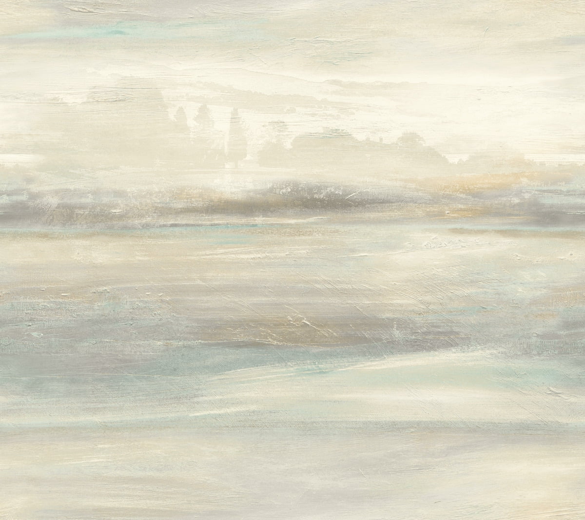 Natural Blue and Beige Scenic Peel and Stick Wallpaper