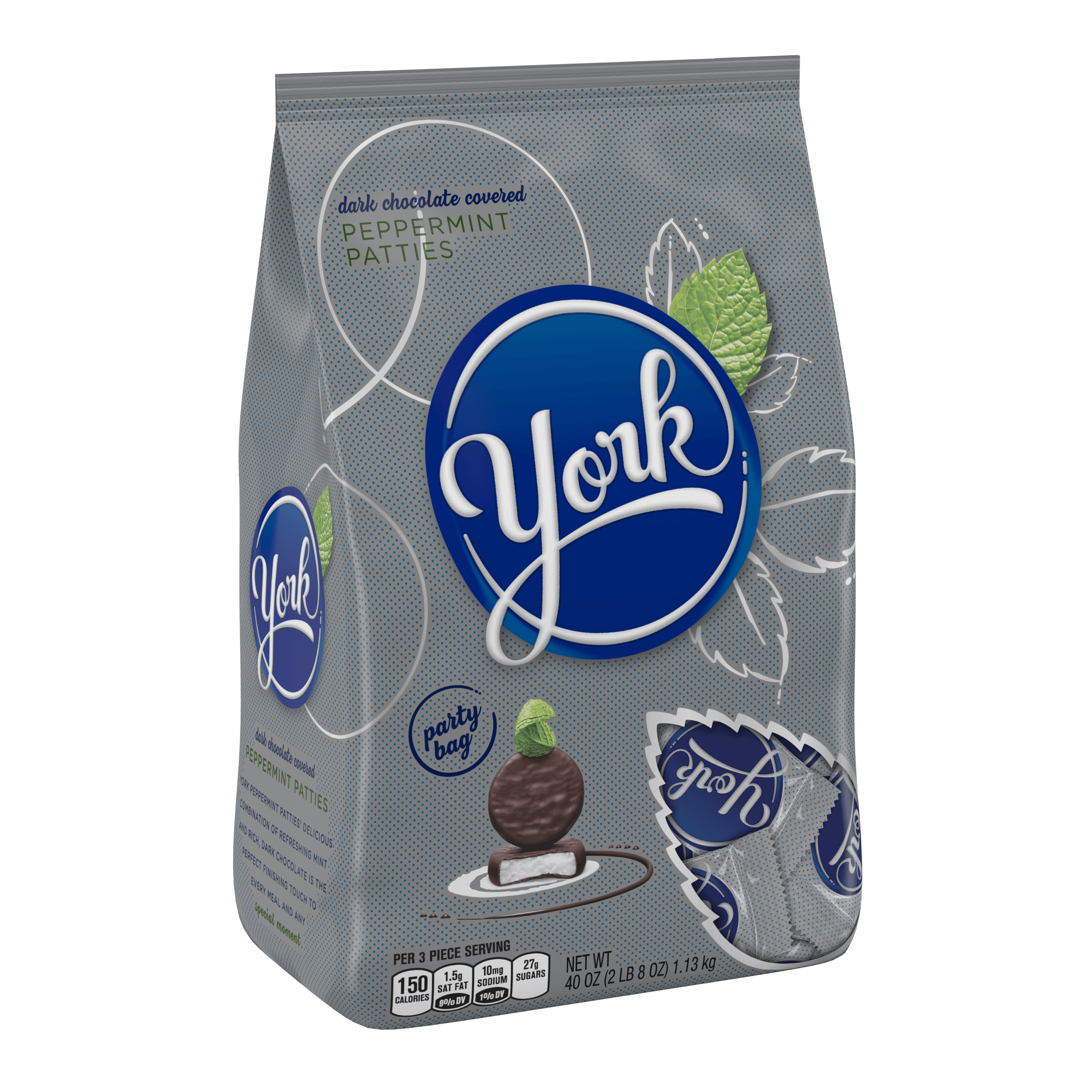 York, Peppermint Patties Dark Chocolate Candy, 40 Oz - image 1 of 7