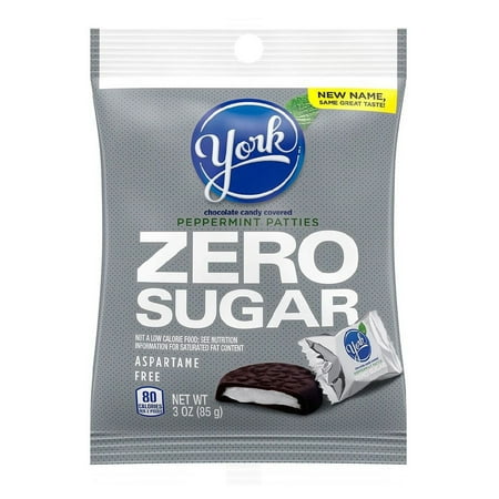 York Peppermint Patties Dark Chocolate Sugar Free Candy Peppermint 3.0oz Pack of 2