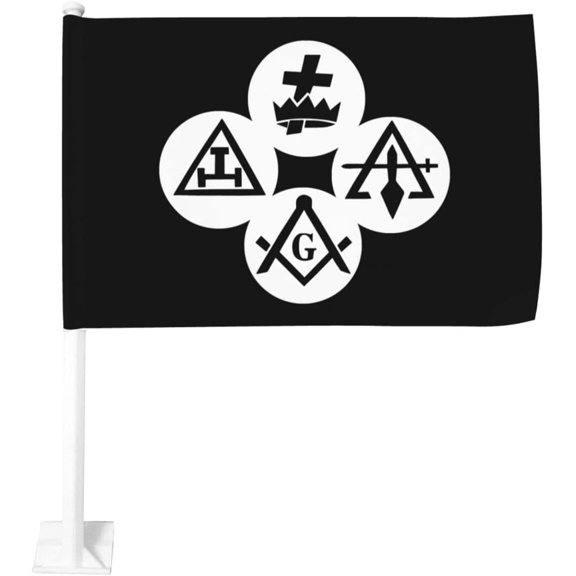 York Rite Car Flag Double Sided Printed Car Flag 12x18 Inch