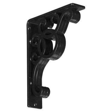 York Triple Wrought Iron Bracket with Triple Center Brace (2 in. W x 10 in. D x 12 in. H (9.66 lbs.))