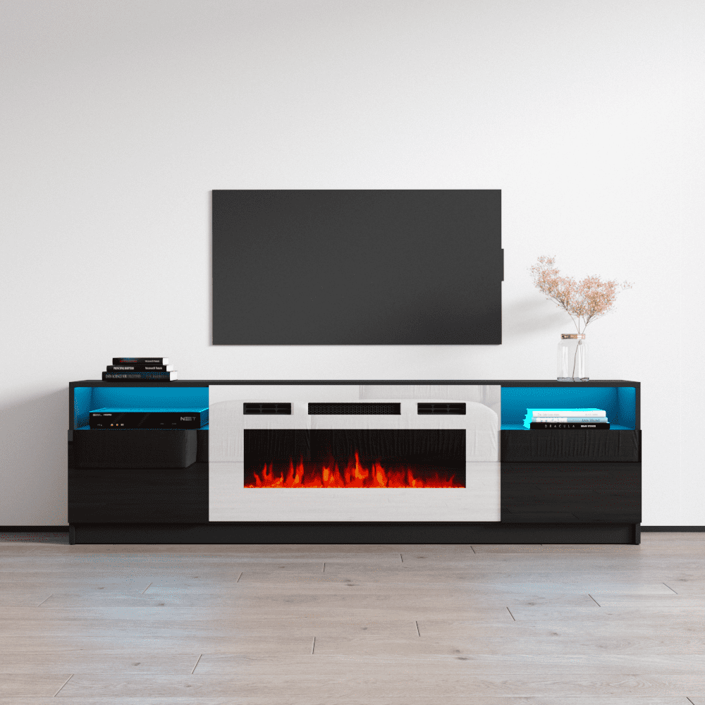 York WH02 Fireplace TV Stand for TVs up to 90