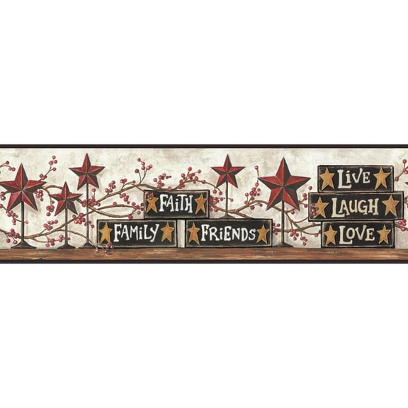 York Wallcoverings Blocks On Shelf Removable Wallpaper Border