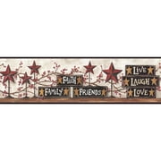 York Wallcoverings Blocks On Shelf Removable Wallpaper Border