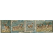 York Wallcoverings Border Portfolio II Natures Plan Deer Wallpaper Border