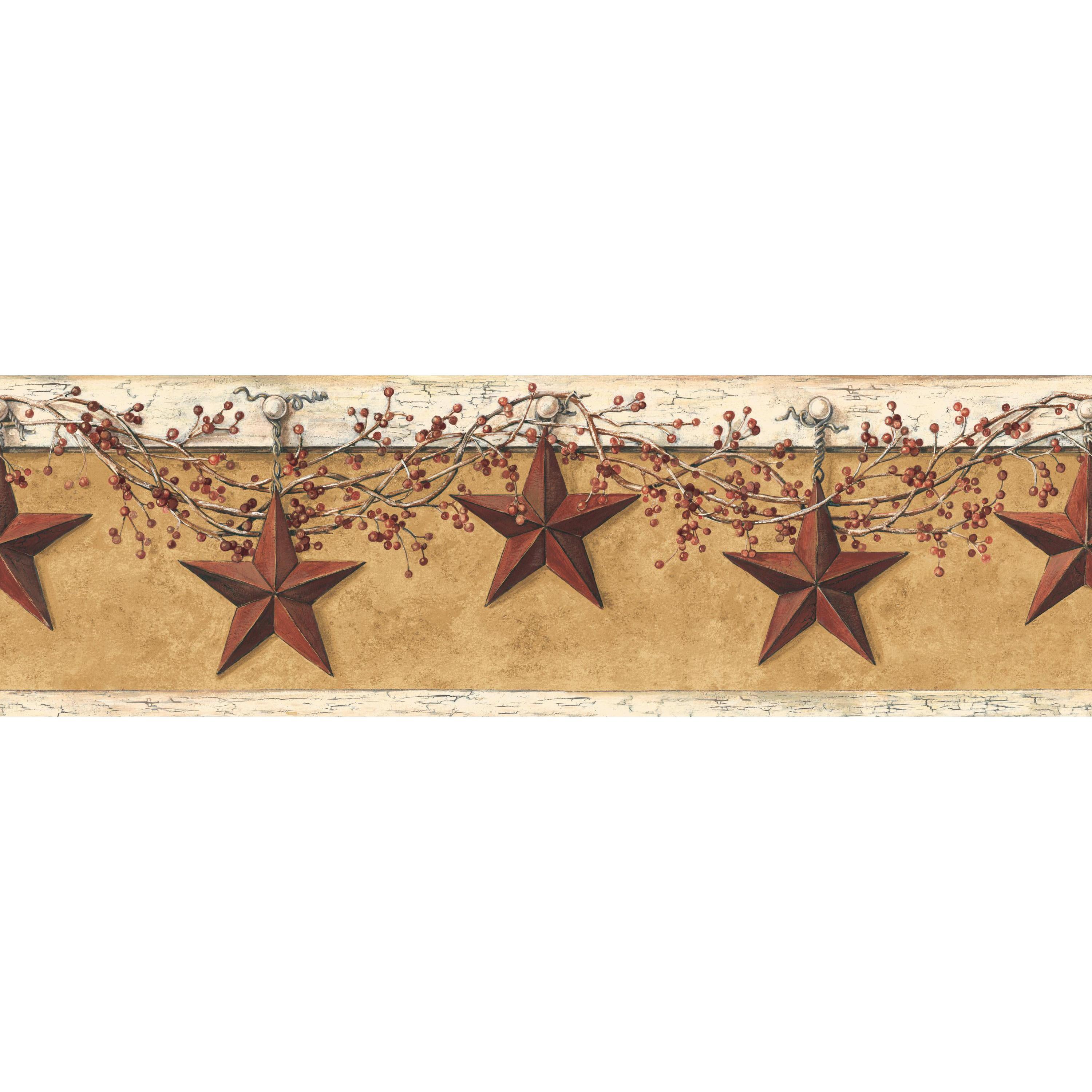 York Wallcoverings Country Hanging Star Removable Wallpaper Border
