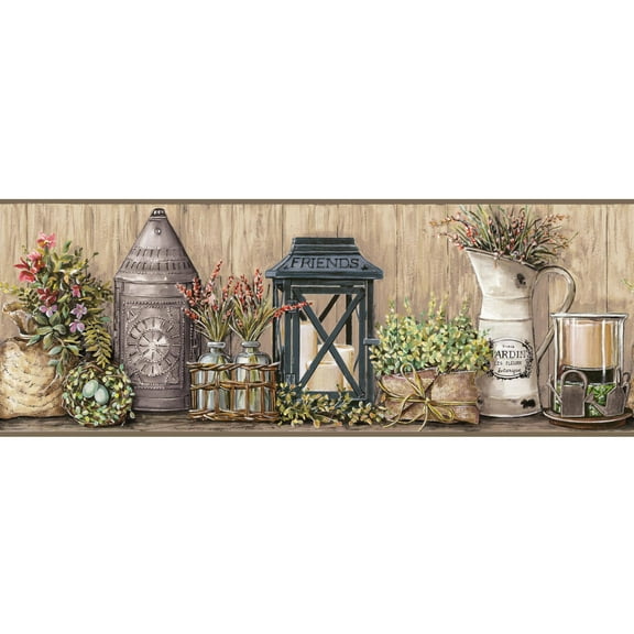 York Wallcoverings Country Keepsakes Garden Removable Wallpaper Border