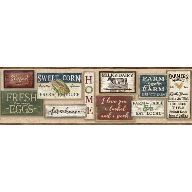 York Wallcoverings Farm To Table Wallpaper Border