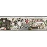 York Wallcoverings Farmhouse Shelf Wallpaper Border