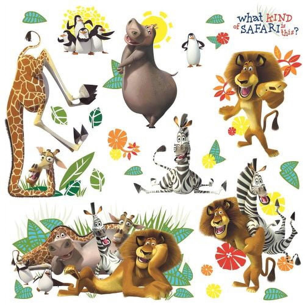 York Wallcoverings RMK2702SCS Madagascar Peel and Stick Wall Decals ...