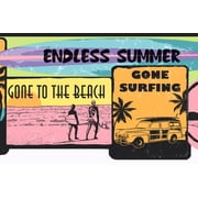 York Wallcoverings Retro Surf Signs Vintage Wall Border