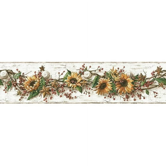 York Wallcoverings Sunflower Pre-Pasted Wallpaper Border