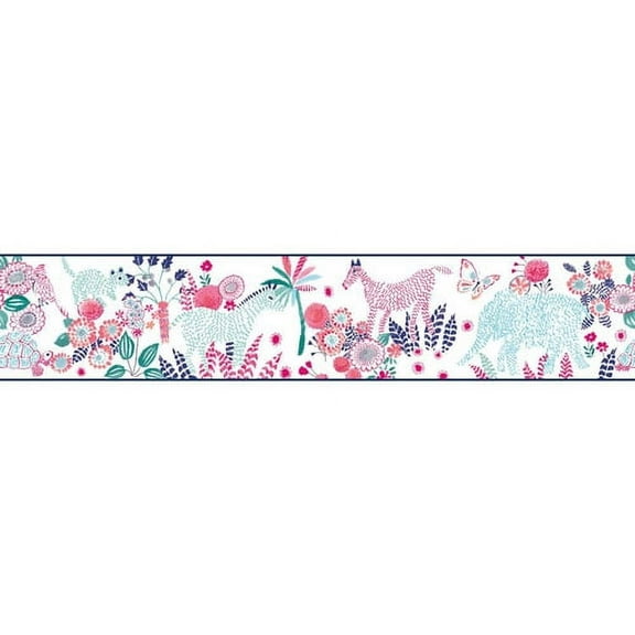 York Wallcoverings Waverly Kids Day Dream 15' x 9'' Wildlife Border Wallpaper