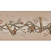 York Wallcoverings Welcome Home Wash Day 15 x 6 Floral and Botanical Border Wallpaper