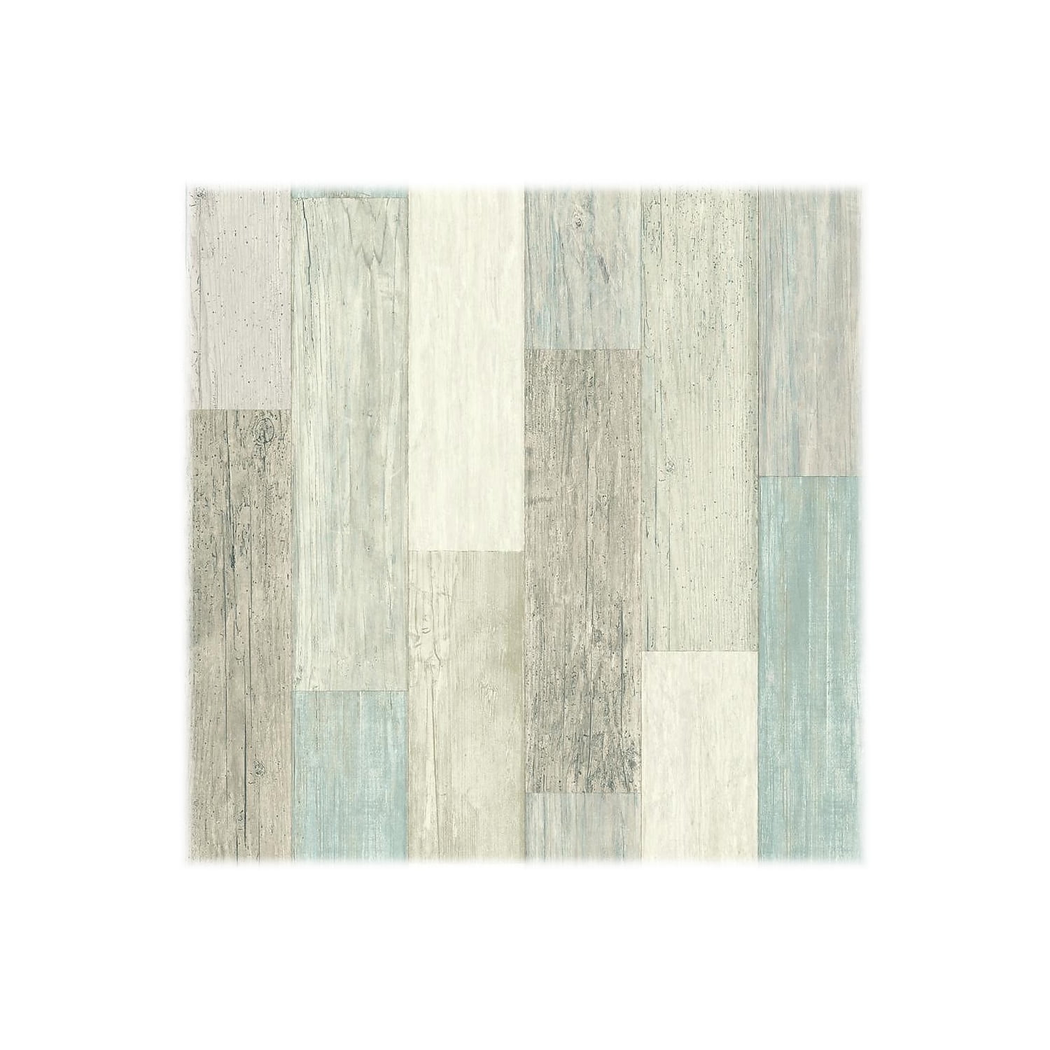 Blue and Tan Weathered Wood Peel and Stick Wall Decal
