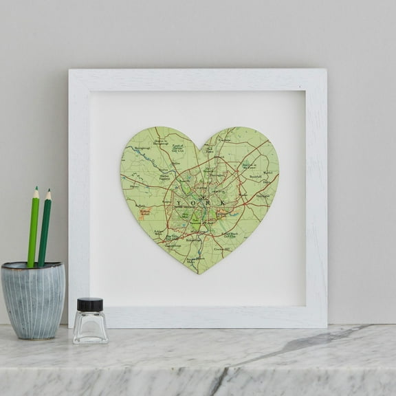 York map heart print