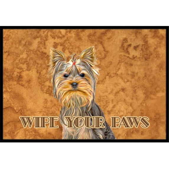 Yorkie And Yorkshire Terrier Wipe your Paws Indoor or Outdoor Mat