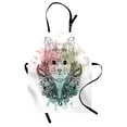 thumbnail image 1 of Yorkie Apron Sketch of a Cute Yorkshire Terrier on a Bed of Flowers Black and White Drawing Art, Unisex Kitchen Bib Apron with Adjustable Neck for Cooking Baking Gardening, Black White, by Ambesonne, 1 of 3