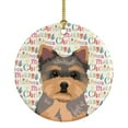 thumbnail image 1 of Yorkie Chocolate Puppy Christmas Ceramic Ornament 2.8 in x 2.8 in, 1 of 3
