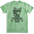 thumbnail image 1 of Yorkie Dad T-shirt, Unisex Men's Shirt, Yorkshire Terrier, Yorkie Owner, Best Dog Dad Gift, Heather Apple Green, 3X-Large, 1 of 6