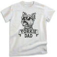 thumbnail image 1 of Yorkie Dad T-shirt, Unisex Men's Shirt, Yorkshire Terrier, Yorkie Owner, Best Dog Dad Gift, Heather Ash, 3X-Large, 1 of 6