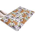 thumbnail image 1 of Yorkie Dog and Flower Florals Flannel Non Slip Door Rugs,Washable Door Mats Indoor,Decorative Door Mats,Dirt-Resistant and Absorbent Doormat for Entrance,Bedroom,Kitchen,Bathroom,23.5x16in(60x40cm), 1 of 5