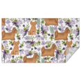 thumbnail image 1 of Yorkie Dog and Flower Florals Rectangle Tablecloth 60"x102",Waterproof Polyester Rectangle Table Cloth, Wipeable Spillproof Polyester Tablecloth for Dining, Camping, Indoor and Outdoor, 1 of 6