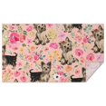 thumbnail image 1 of Yorkie Dog and Flower Florals Rectangle Tablecloth 60"x102",Waterproof Polyester Rectangle Table Cloth, Wipeable Spillproof Polyester Tablecloth for Dining, Camping, Indoor and Outdoor, 1 of 6