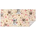thumbnail image 1 of Yorkie Dog and Flower Florals Rectangle Tablecloth 60"x120",Waterproof Polyester Rectangle Table Cloth, Wipeable Spillproof Polyester Tablecloth for Dining, Camping, Indoor and Outdoor, 1 of 6