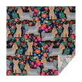 thumbnail image 1 of Yorkie Dog and Flower Florals Square Tablecloth,Waterproof Square Table Cover,Wipeable Spillproof Washable Table Cover for Home Kitchen Party Decor 42"X42"(107x107cm), 1 of 6