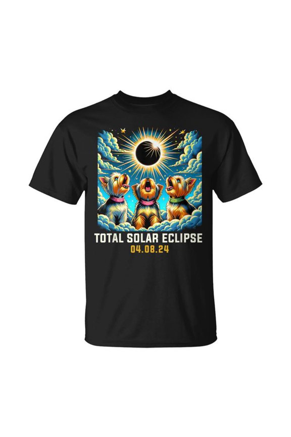 Yorkie Dog Howling At Solar Eclipse TShirt