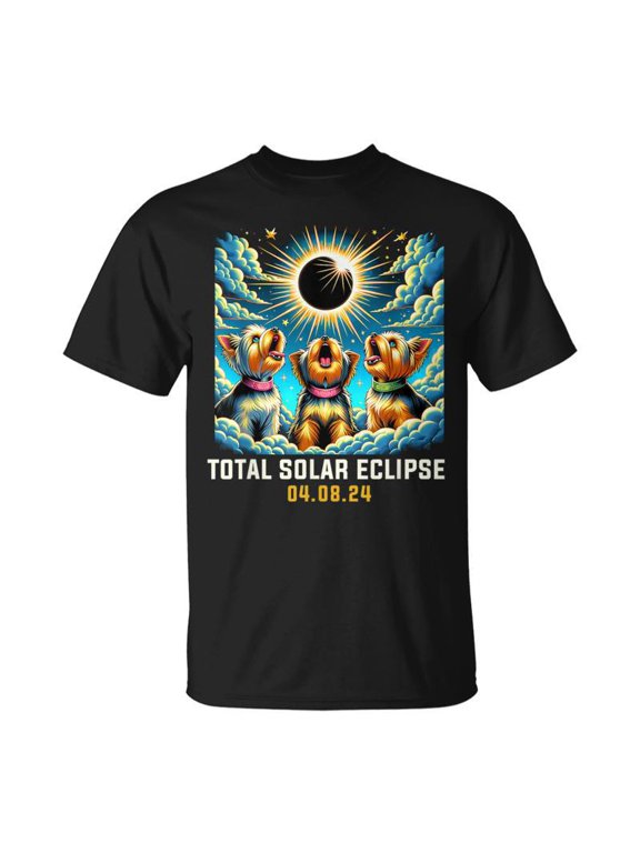 Yorkie Dog Howling At Solar Eclipse TShirt