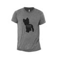 thumbnail image 1 of Yorkie Dog Silhouette Men's Modern Fit Fun Casual T-Shirt Printed Graphic Tee Heather Grey Large, 1 of 3