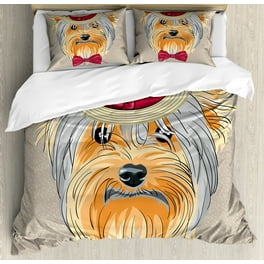 Puppy Duvet Cover Set Chihuahua and Maltese Breed Dogs Look Same Direction on Plain Backdrop Decorative 2 Piece Bedding Set with 1 Pillow Shams Twin Size Pale Brown White by Ambesonne Walmart