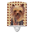 thumbnail image 1 of Yorkie Fall Leaves Portrait Ceramic Night Light, 1 of 2