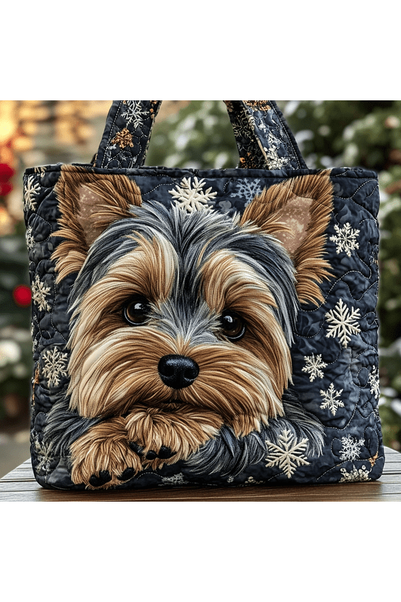 Yorkie Joy Quilted Tote BagTravel Bag,Duffle Bag,Journey Bag,Gift For Dad,Gift For Mom