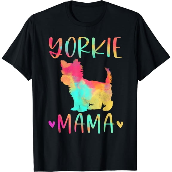 Yorkie Mama Colorful Yorkshire Terrier Gifts Dog Mom T-Shirt