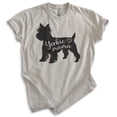 thumbnail image 1 of Yorkie Mama T-shirt, Unisex Women's Shirt, Yorkshire Terrier, Yorkie Owner, Best Dog Mama Gift, Light Silk Gray, X-Small, 1 of 6