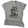 thumbnail image 1 of Yorkie Mom T-shirt, Unisex Women's Shirt, Yorkshire Terrier, Yorkie Owner, Best Dog Mom Gift, Dark Heather Gray, X-Large, 1 of 6