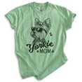 thumbnail image 1 of Yorkie Mom T-shirt, Unisex Women's Shirt, Yorkshire Terrier, Yorkie Owner, Best Dog Mom Gift, Heather Apple Green, Medium, 1 of 6