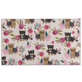 thumbnail image 1 of Yorkie and Pioneer Flower Door Rugs,Washable Non Slip Door Mats Indoor,Decorative Door Mats,Entry Mat Indoor for Entrance,Bedroom,Kitchen,Bathroom,17"x30", 1 of 6