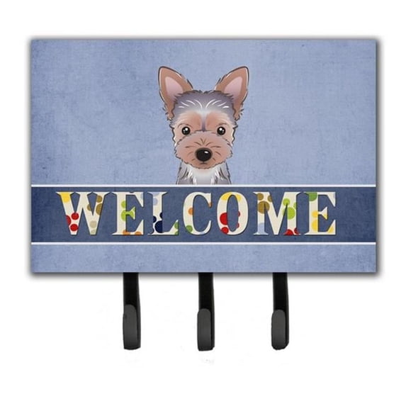 Yorkie Puppy Welcome Leash & Key Holder