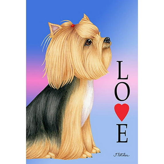 Yorkie Show Cut - Best of Breed Love Design House Flag