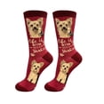thumbnail image 1 of E&S Pets Yorkie Socks - Life is Better Socks for Pet Lovers - Cute Unisex Socks - One Size Fits Most, 1 of 3