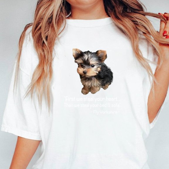 Yorkie The Yorkshire Terrier For A Dog Lover Mom Dad Fan Unisex T-Shirt, up to 5XL