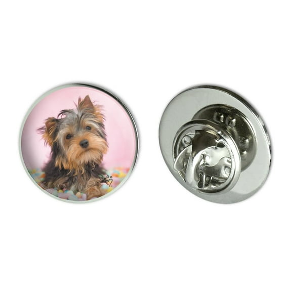 Yorkie Yorkshire Terrier Dog Candy Eggs Easter Metal 0.75" Lapel Hat Pin Tie Tack Pinback