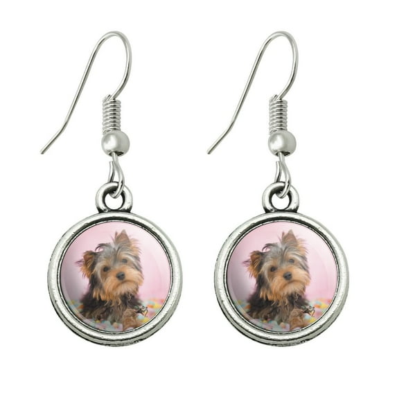 Yorkie Yorkshire Terrier Dog Candy Eggs Easter Novelty Dangling Drop Charm Earrings